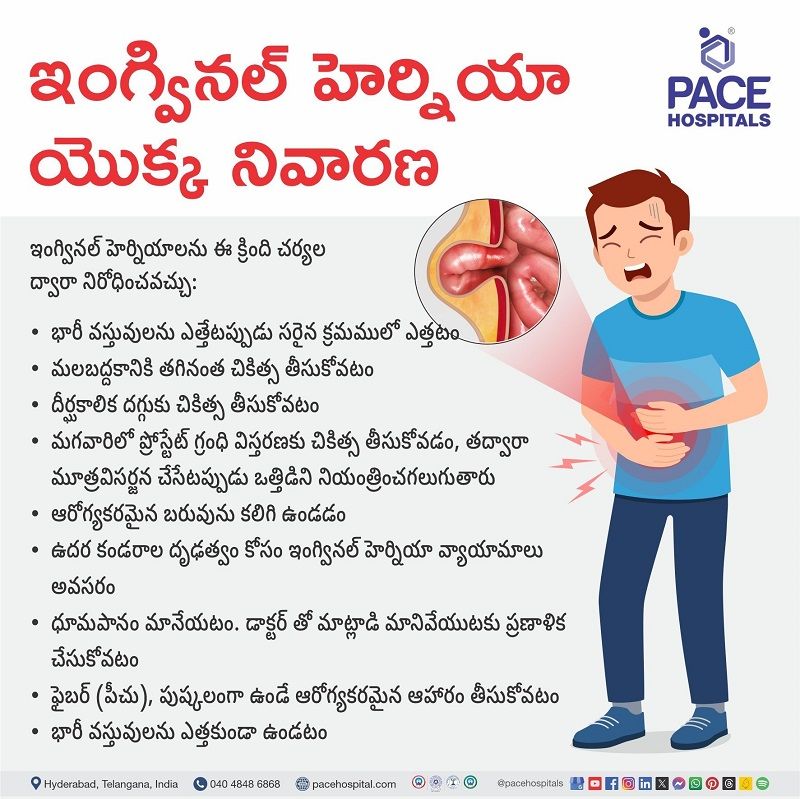 Preventive measure of Inguinal Hernia in Telugu | Inguinal hernia Preventive Tips in Telugu | What are the preventive tips of Inguinal hernia in Telugu