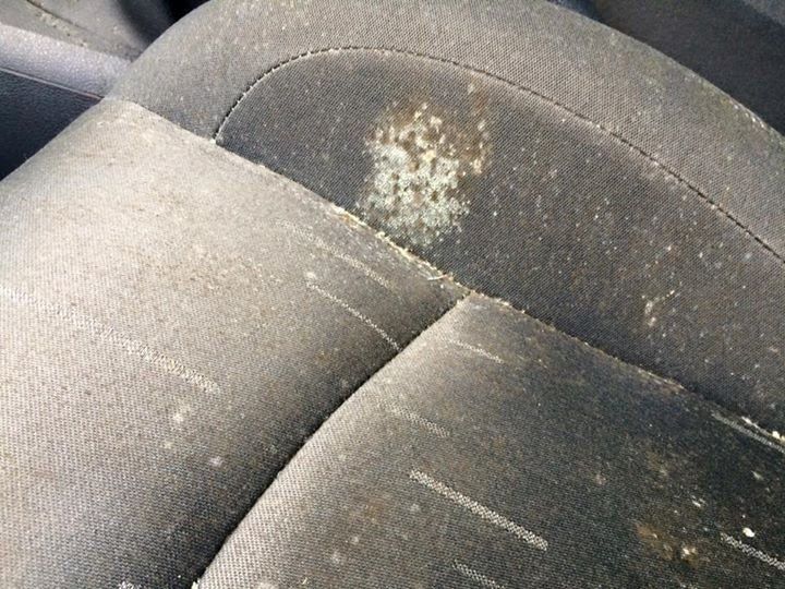 Damaged car seat