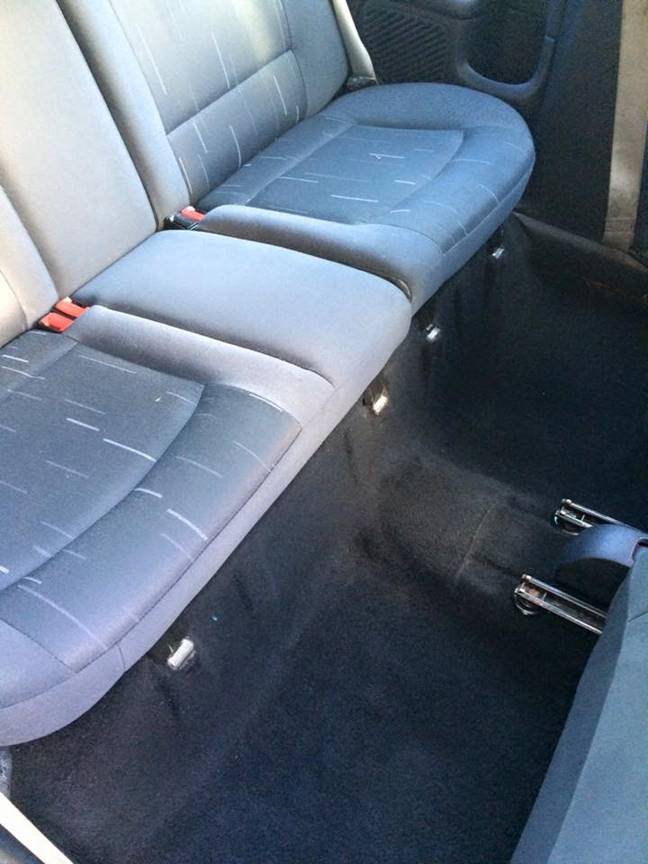 Grey passenger back seats