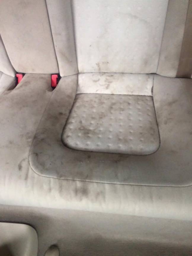 Dirty front car seat