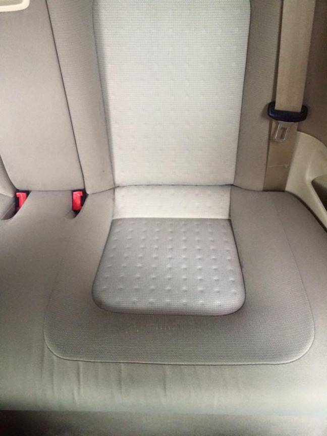 Clean front car seat