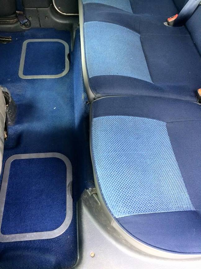 Blue passenger seats