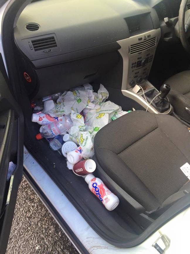 Very dirty passenger seat