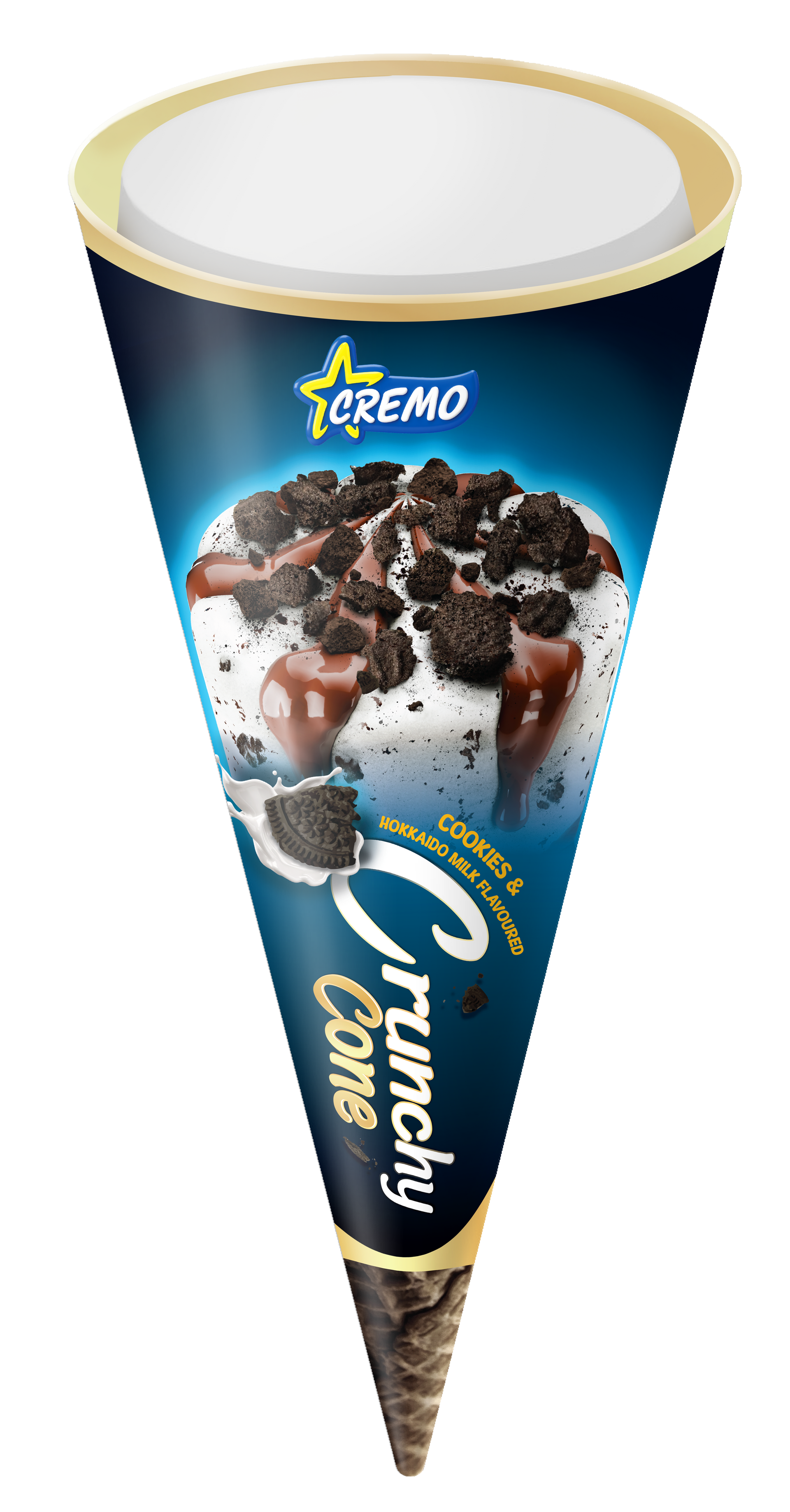 ครันชี่ โคน คลาสสิค คุกกี้แอนด์ฮอกไกโดมิลก์ | Crunchy Cone Classic | Ice cream Cremo
