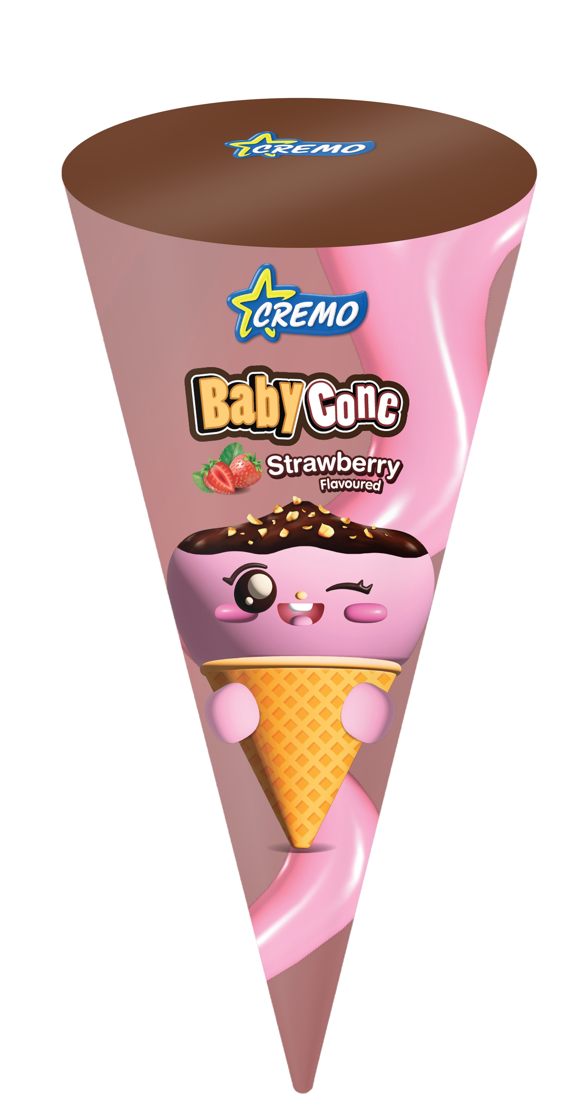 ครีโม เบบี้ โคน สตรอเบอร์รี่ | Baby Cone | Ice cream Cremo