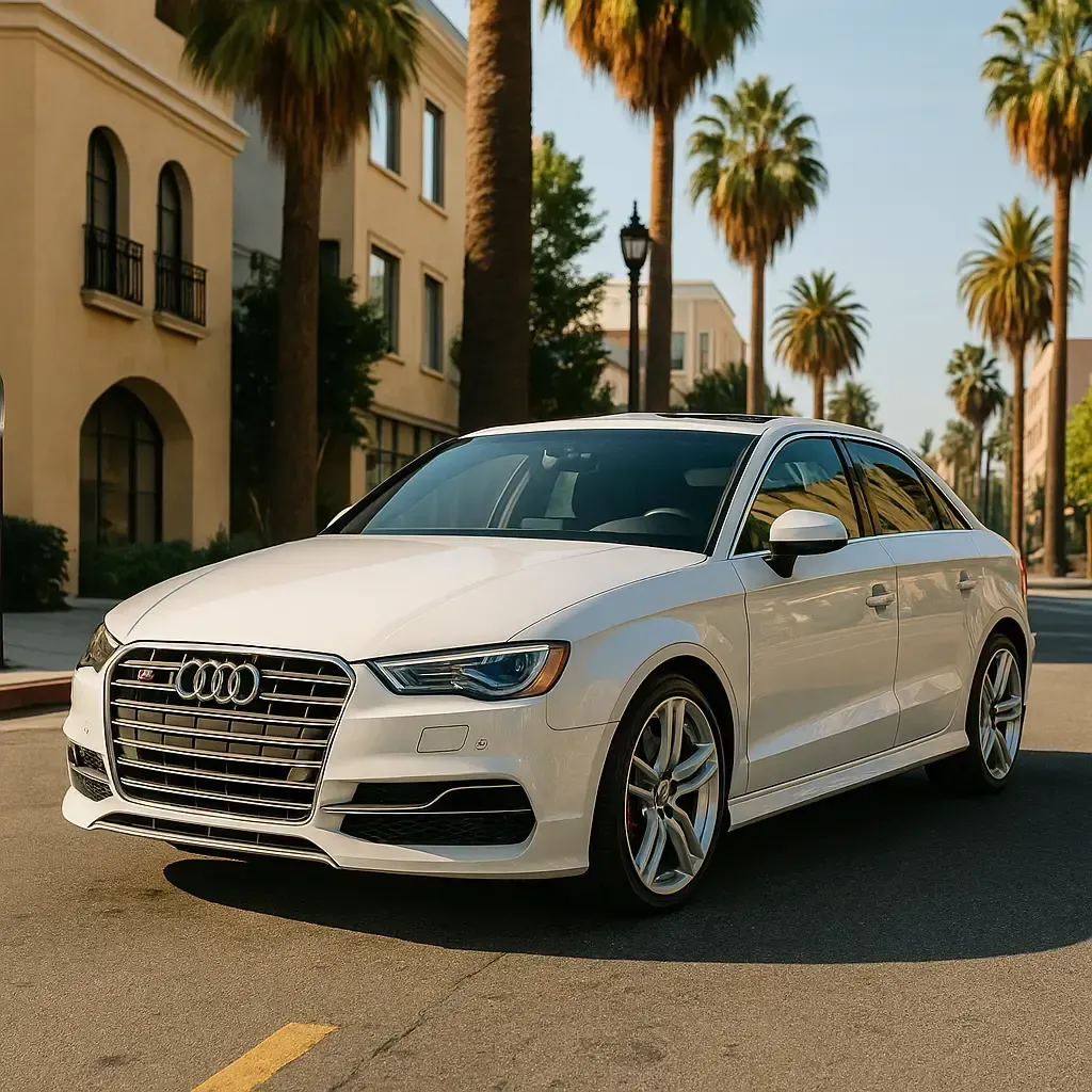 2015 Audi S3 Prestige in Los Angeles after rear wheel bearing replacement to fix aircraft noise