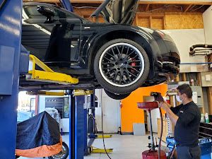 Car on lift | Euro-Tech Motors