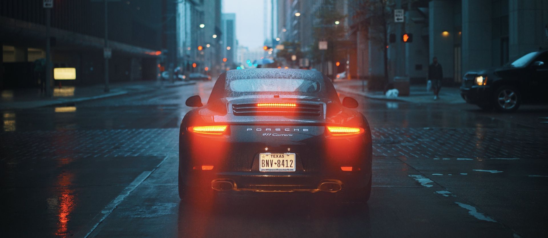 Porsche car rear lights