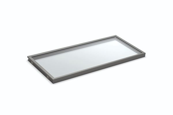 Graphite Color Option for LED Glass Shelf 14 Inch Depth 