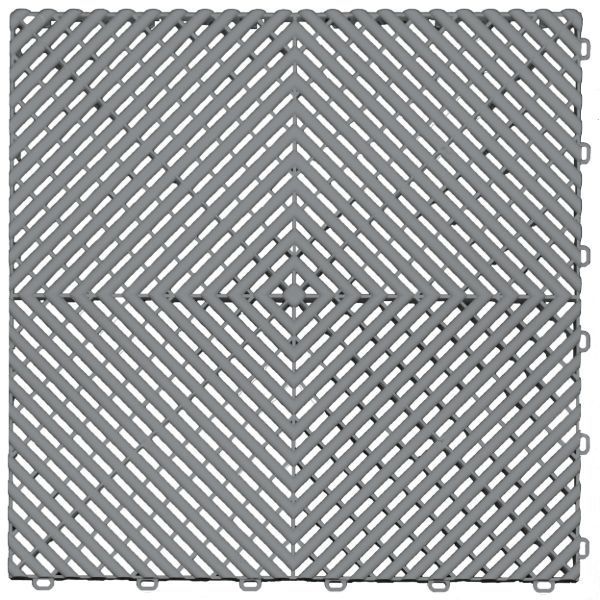 Pearl Grey color option for swisstrax garage floor tiles