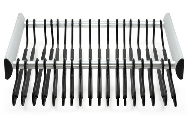 Matte Aluminum Color Option for Synergy Pants Rack Organizer