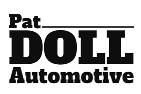 Pat Doll Automotive logo with bold text in black.
