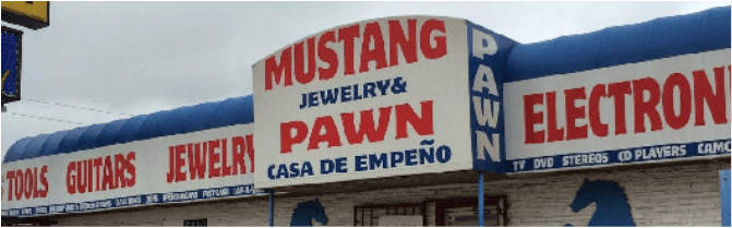 Mustang Jewelry and Pawn Signage | Austin, TX | Mustang Jewelry and Pawn