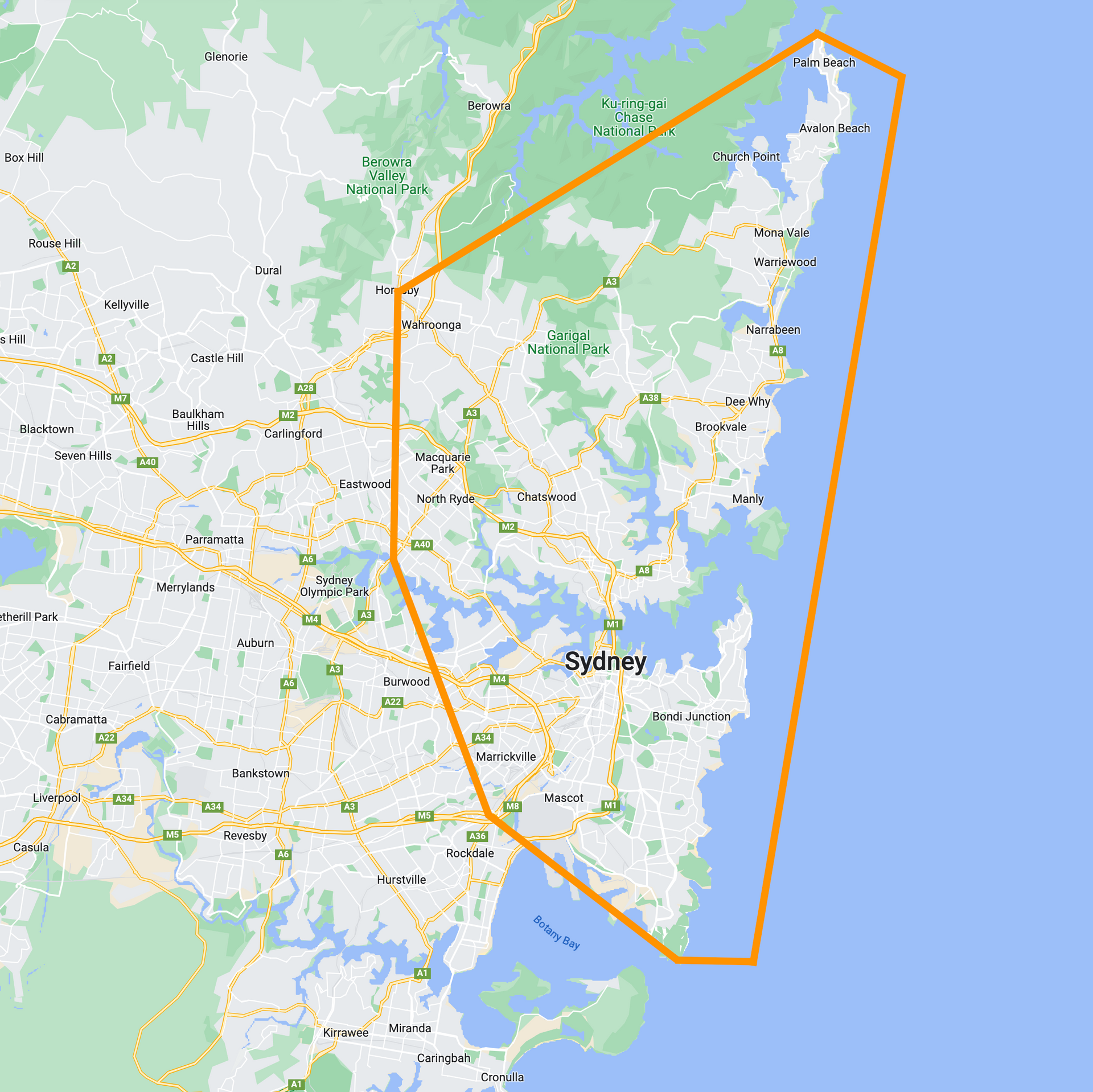 Bayside Automatic Gates Service Area Map