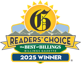 Readers' Choice award logo: yellow sun, stylized