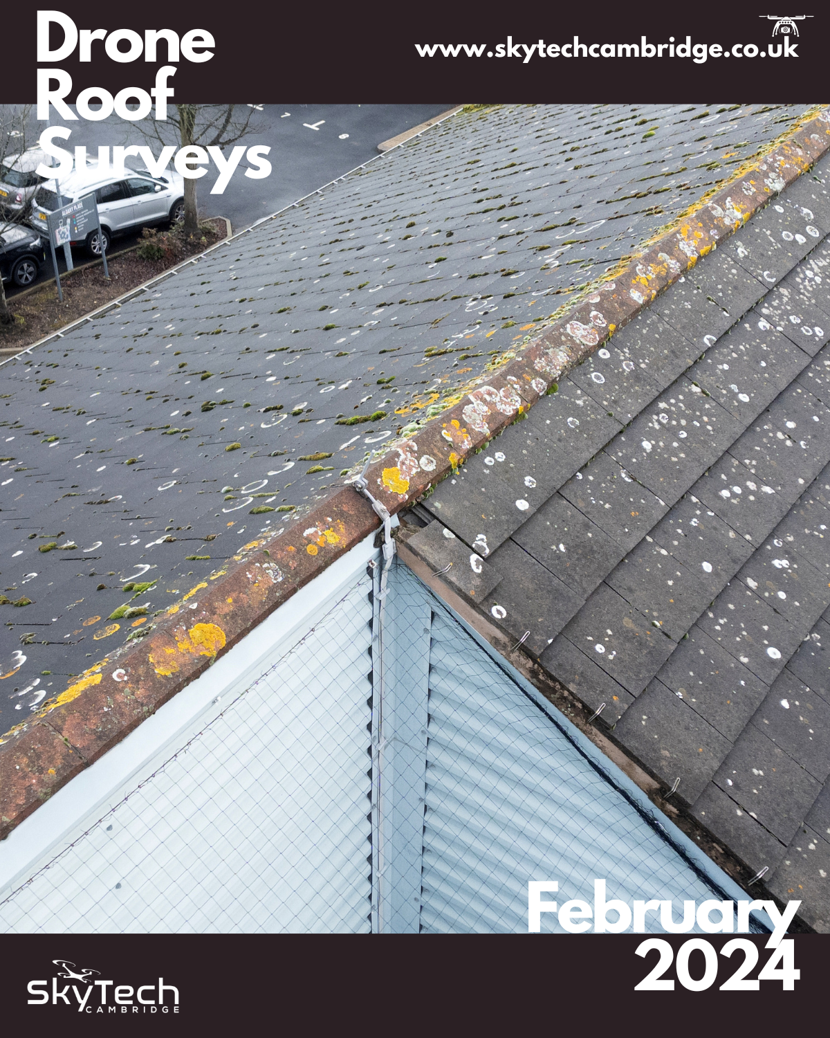 Drone roof survey - slipped roof tile