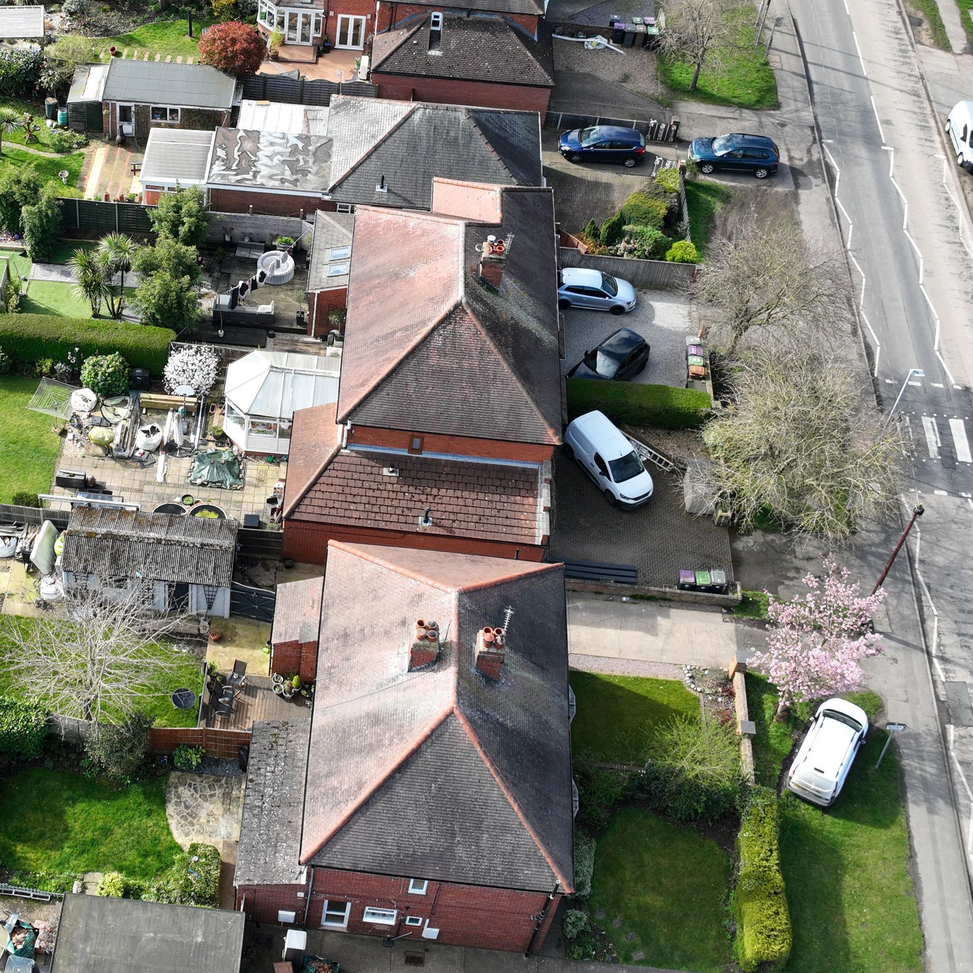 Drone technology being used to survey residential areas to identify active chimneys