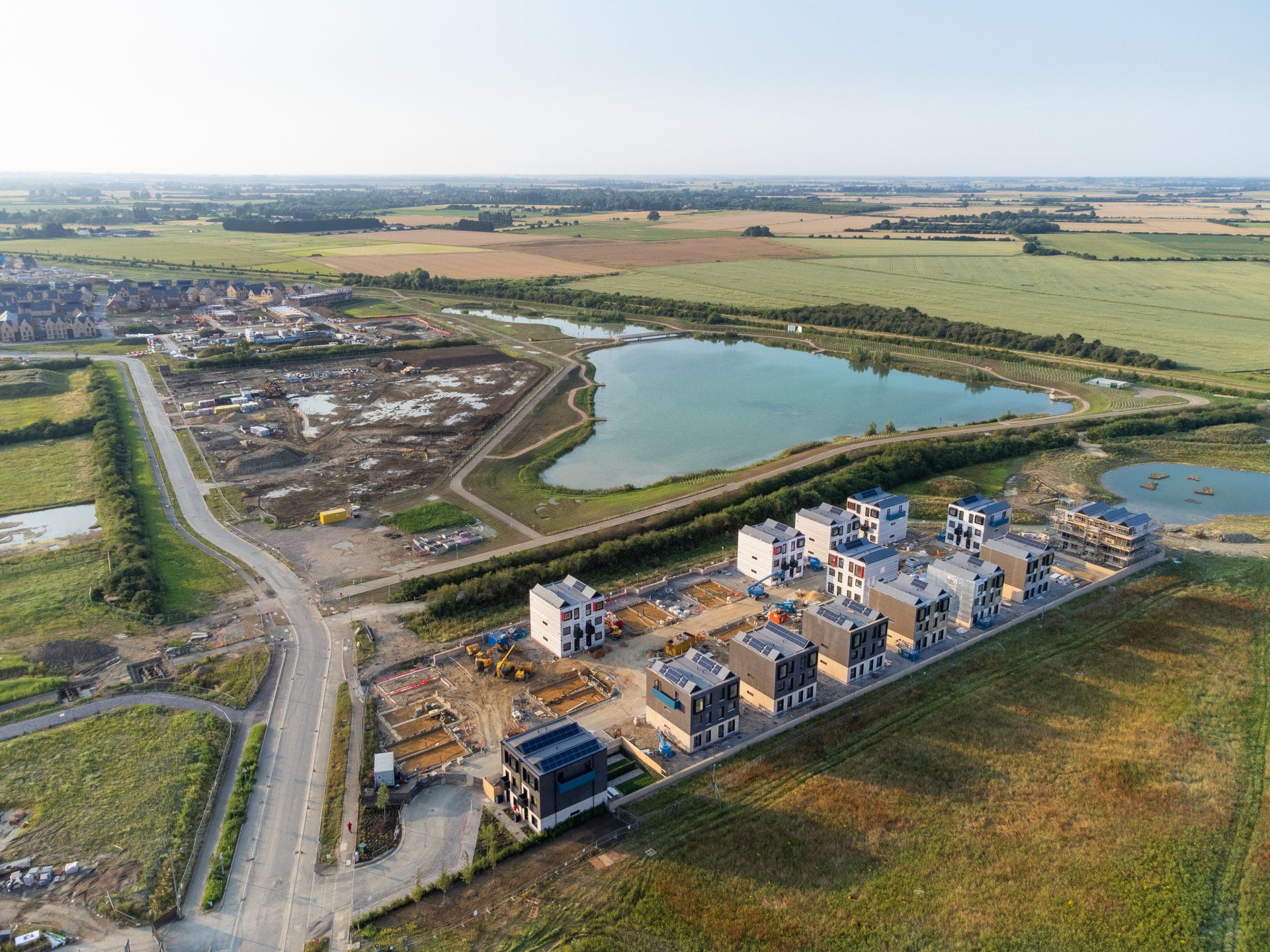 housing development drone photo