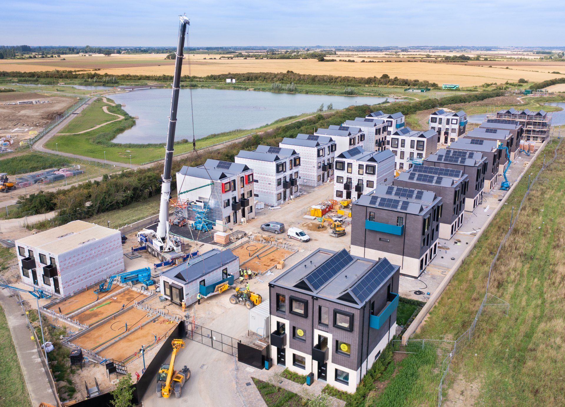drone photo housing development