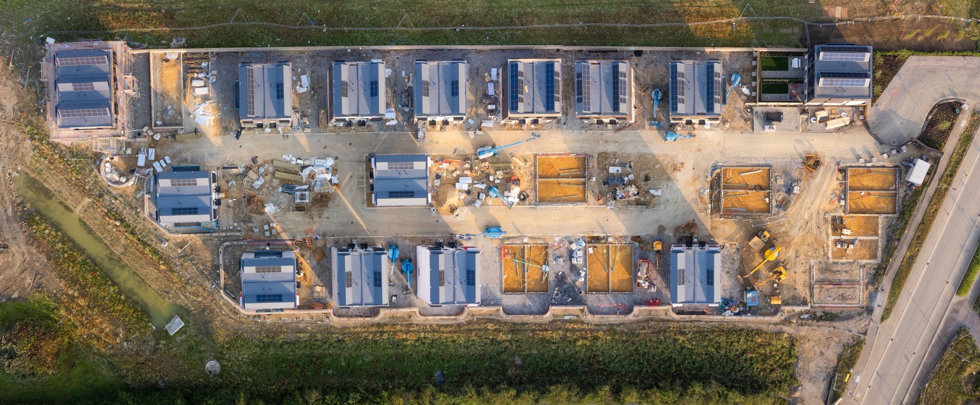 housing development drone photo