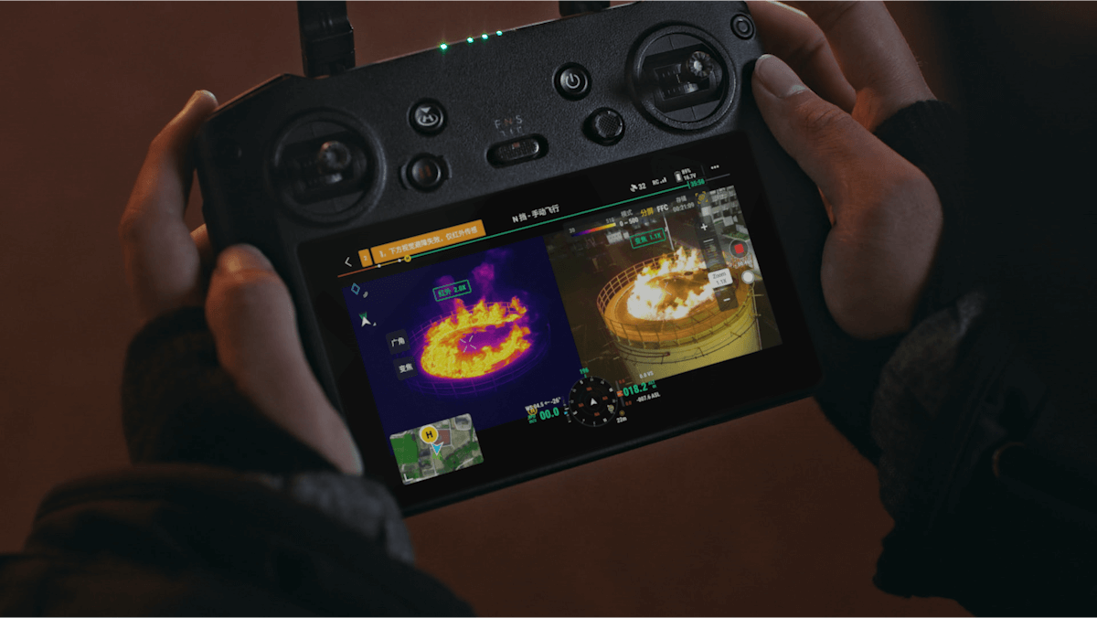 thermal drone view