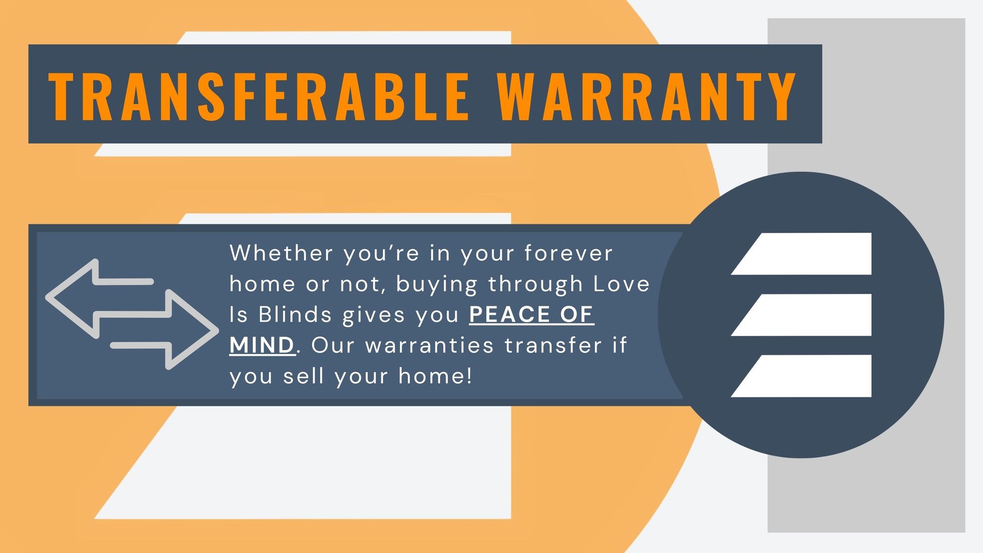 A sign that says transferable warranty on it