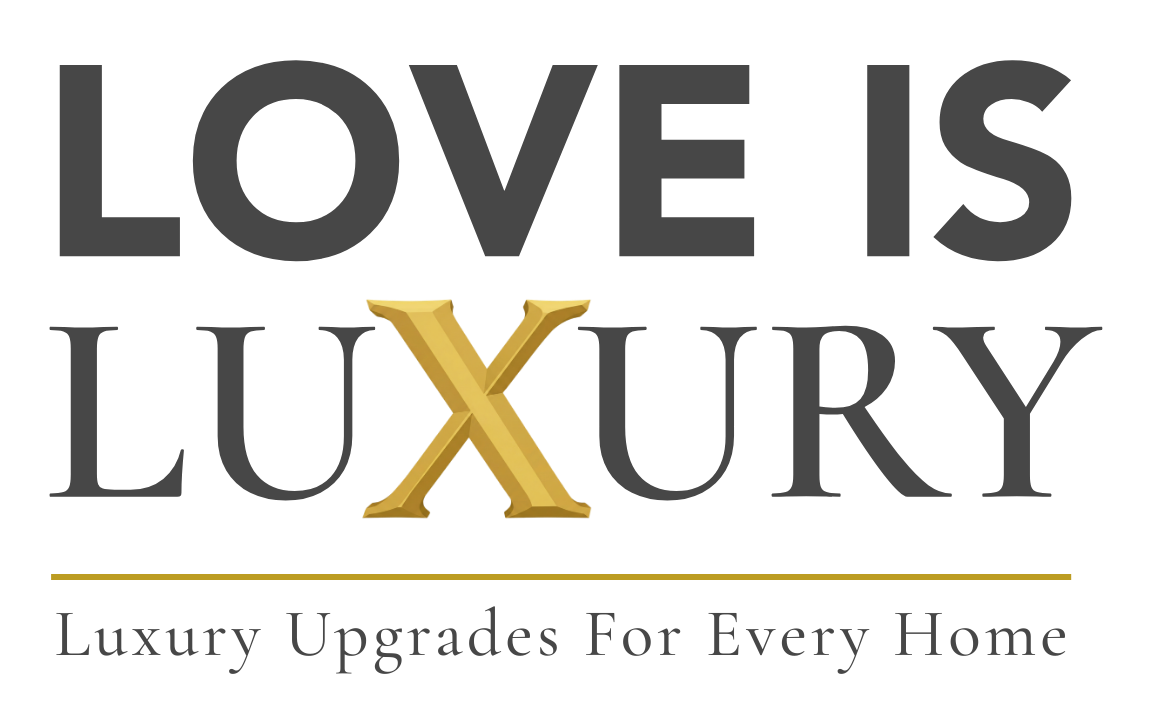 The logo for love is blinds custom blinds , shades and shutters