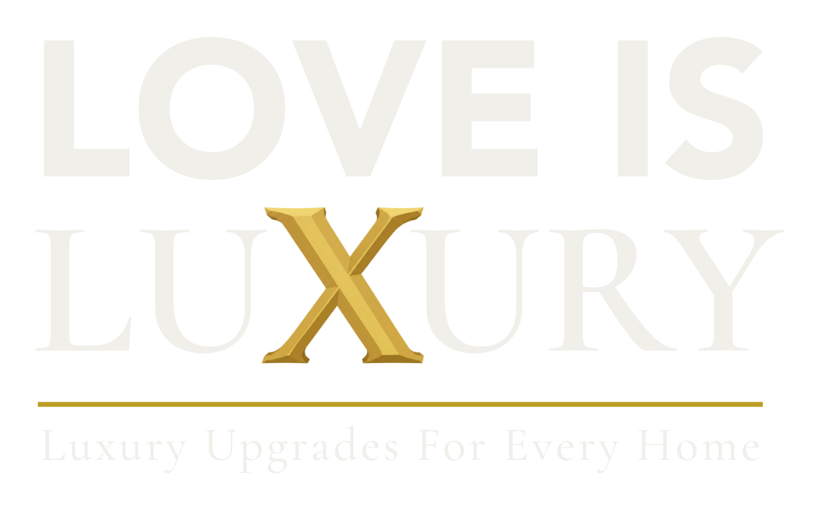 The logo for love is blinds custom blinds , shades and shutters