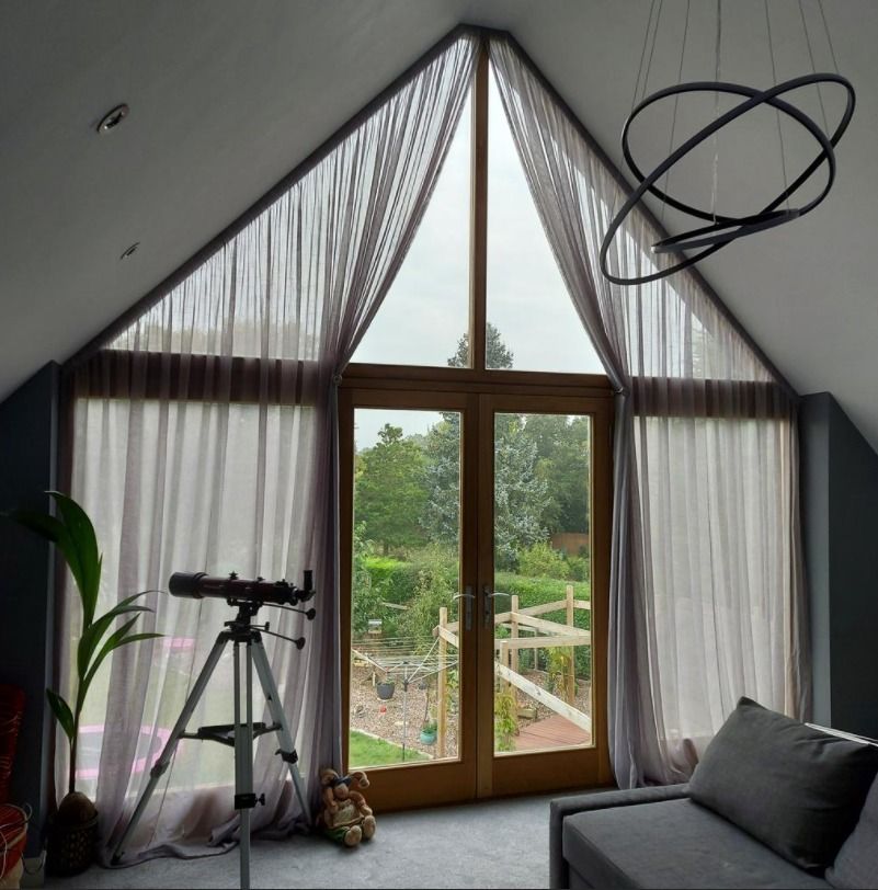 Custom-Made Curtains for Angled Windows