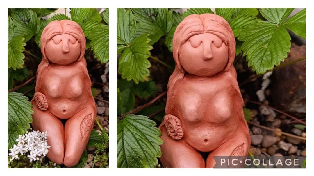 Clay Goddess Sculpture