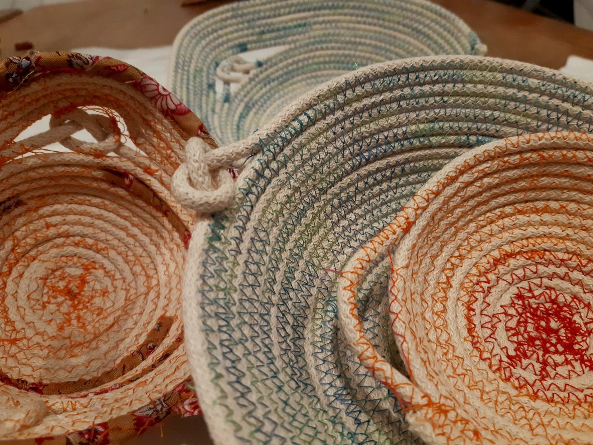 Coil Bowl sewing workshop in Cheshire