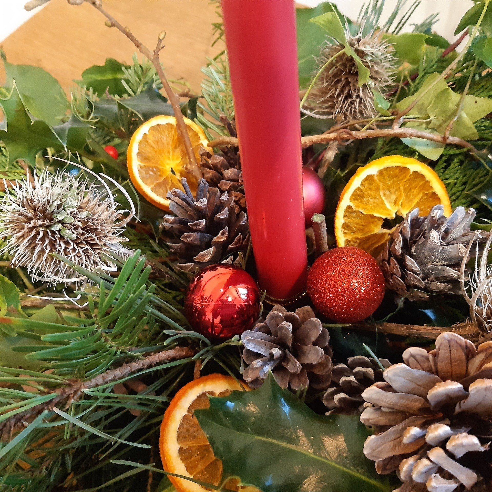 Festive Fresh Foliage Table Decoration christmas  Cheshire