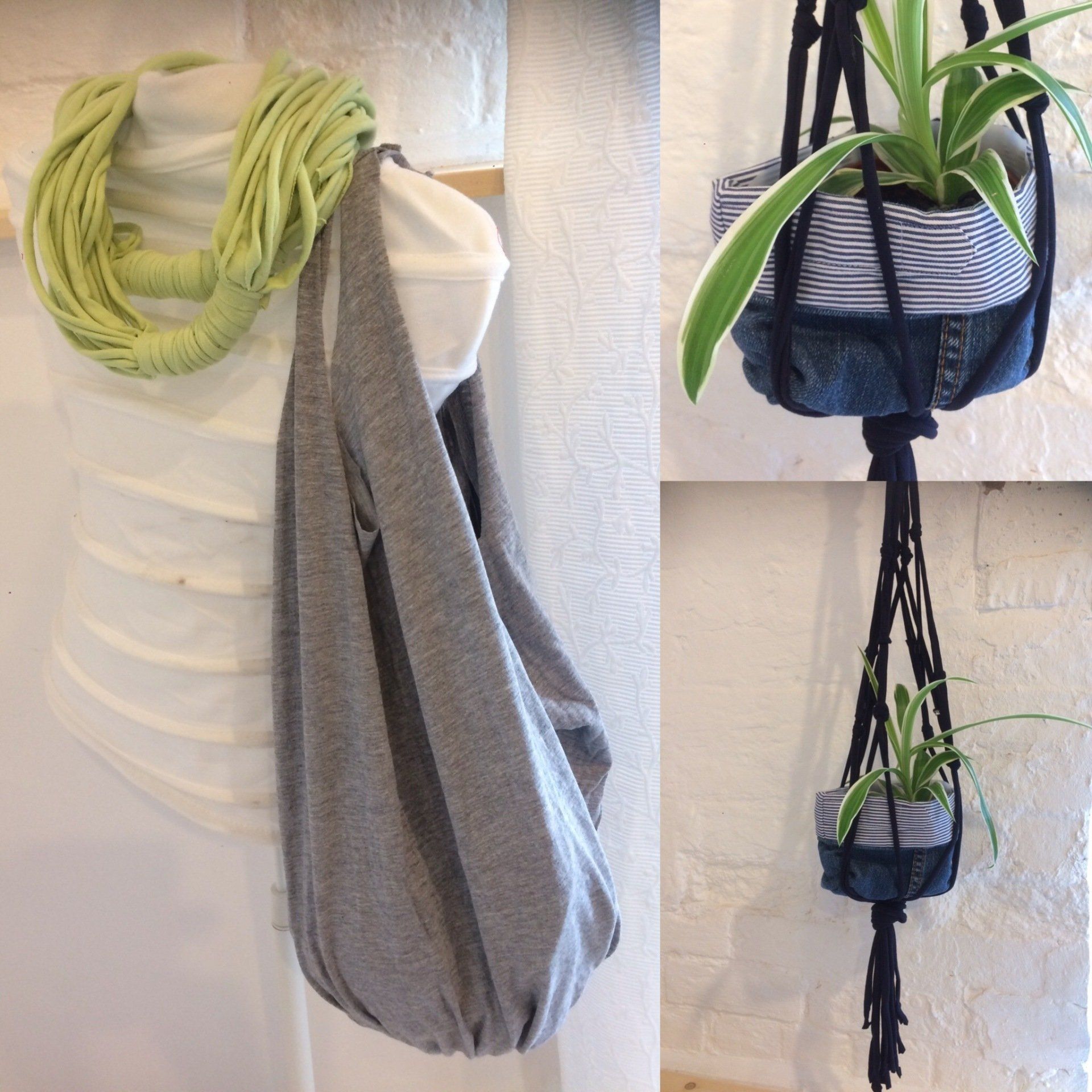 no sew upcycle T shirt workshop in Cheshire