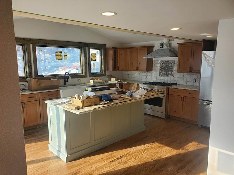 image of kitchen with island
