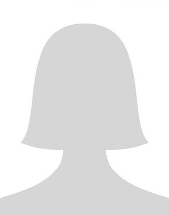 Silhouette of a person, shoulders and head, with short, bobbed hair.