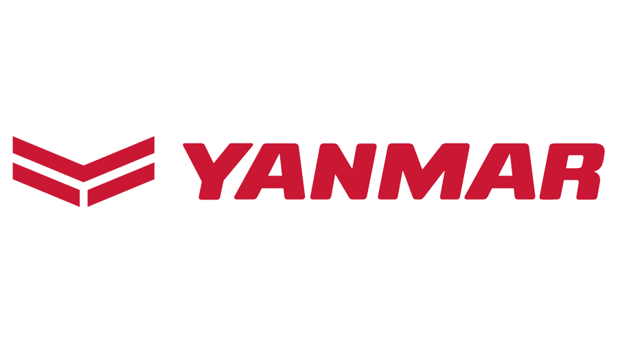 The yanmar logo is red and white on a white background.