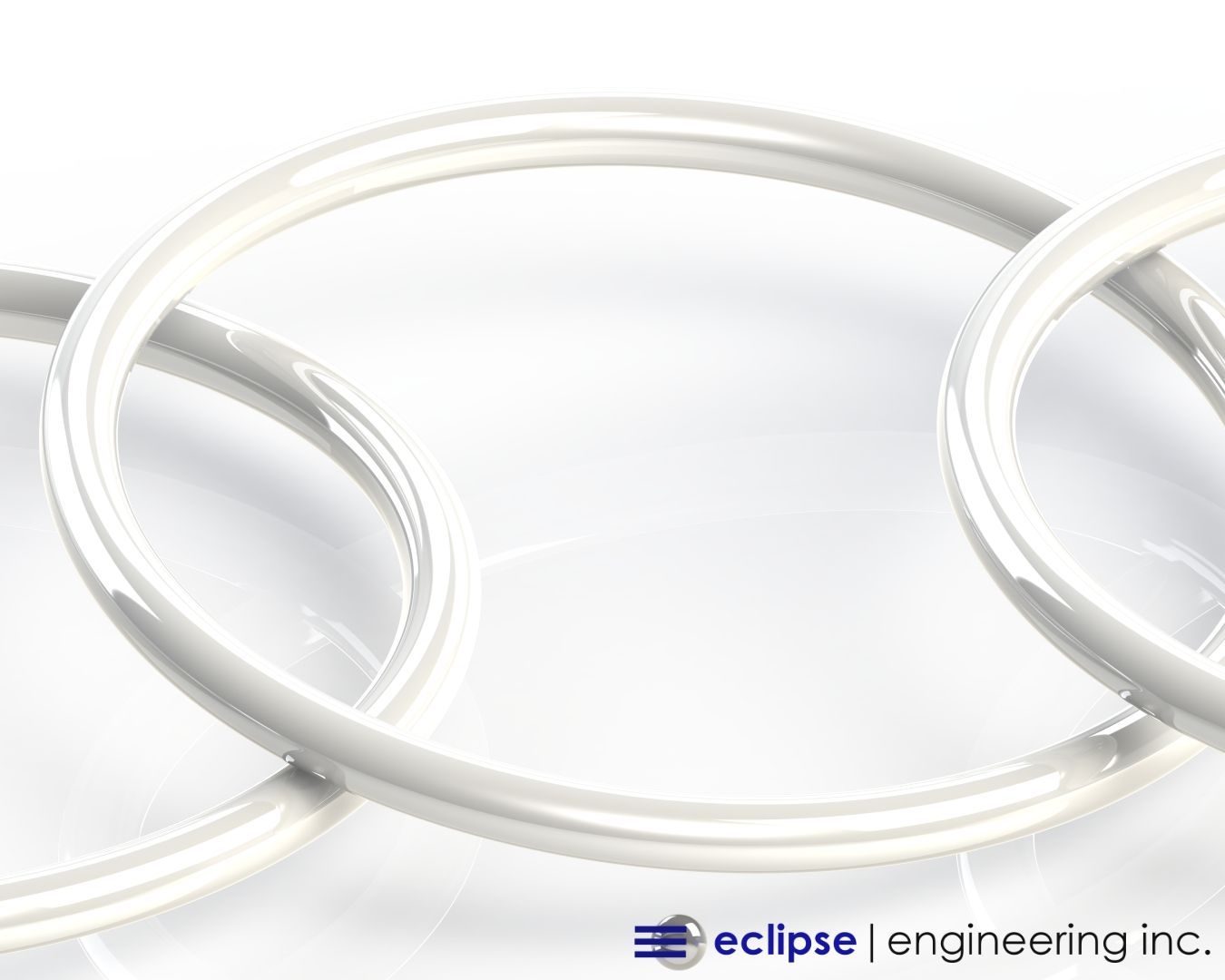 Close-up photo of two white O-rings placed on a white background.