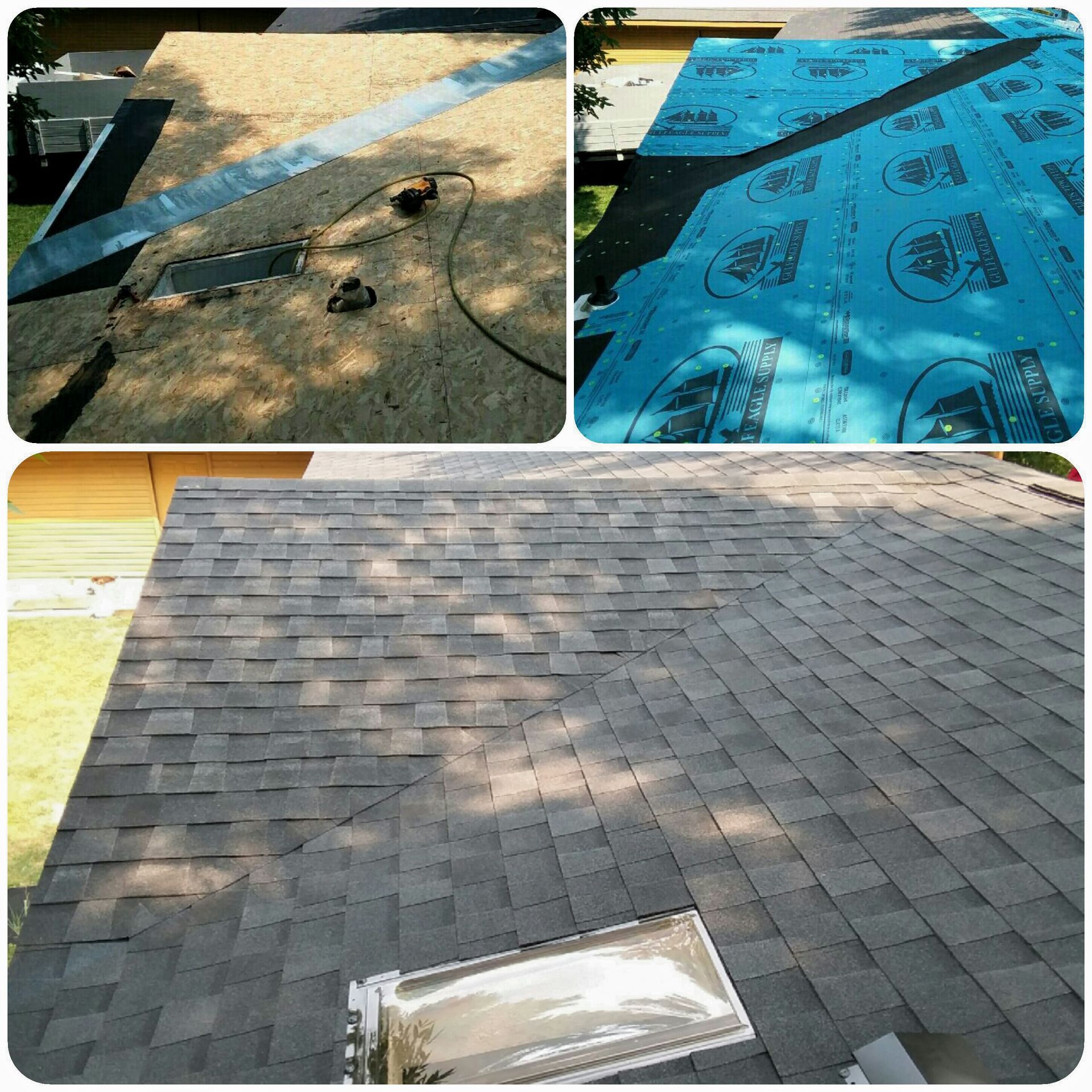 Roof Valley with Ice and Water Guard Barrier, Felt, Metal Flashing and Shingles near Fargo Moorhead