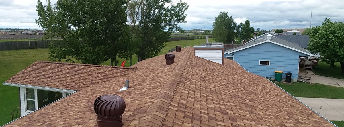 CertainTeed Northgate Resawn Shake Colored Asphalt Shingle Roof with Brown Whirlybird Vents in Borup, MN