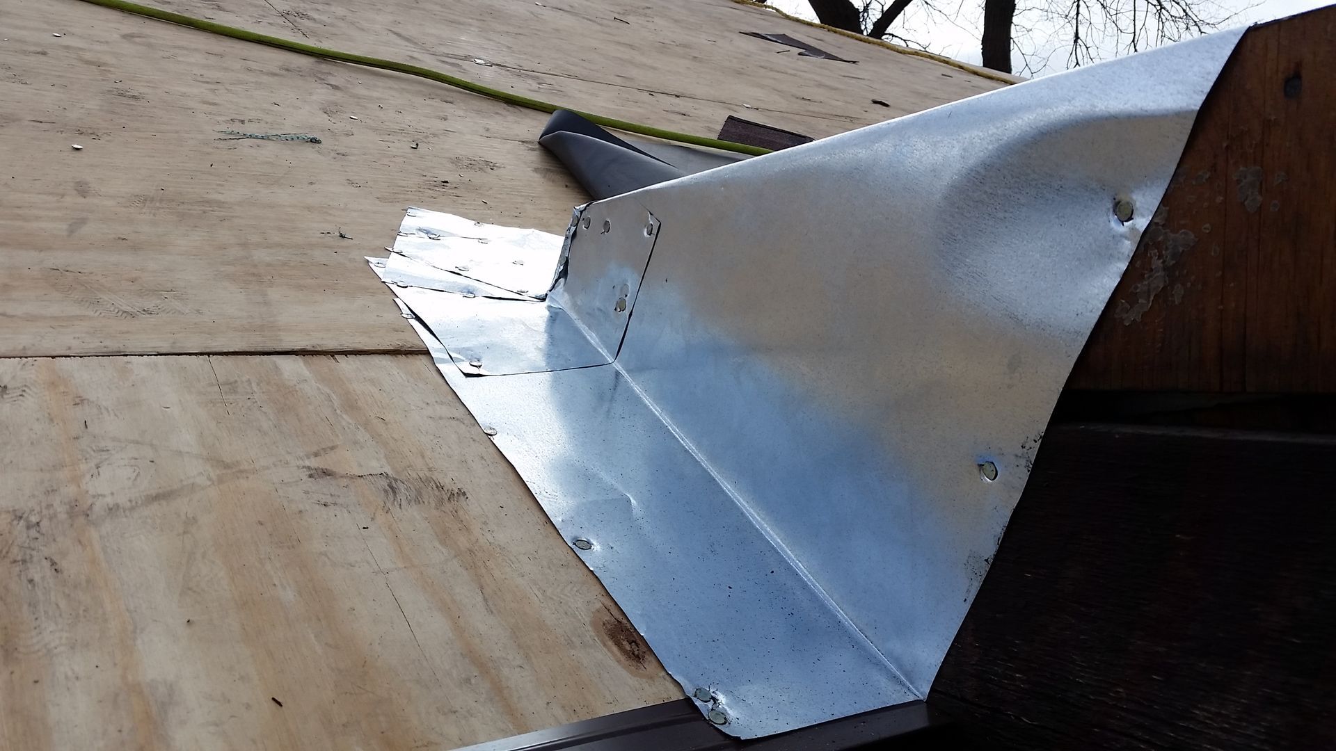 Metal Flashing Installed on Roof after Shingles were Removed in Battle Lake MN