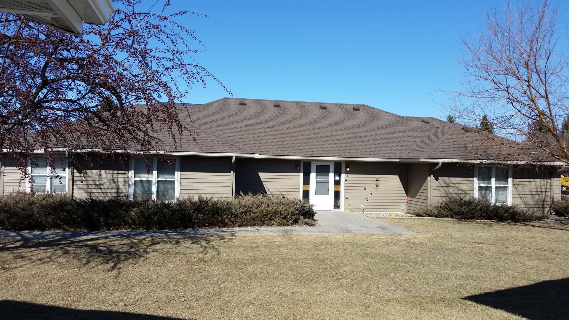 Completed Architectural Asphalt Shingle Roof on a One Story House in Hunter, ND