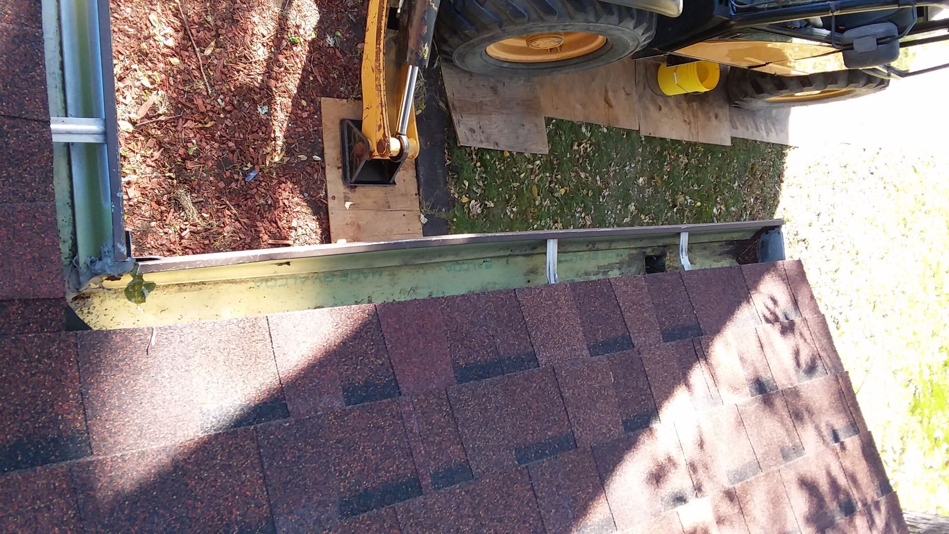 Shingle Roof Granules Cleaned from Gutter Glyndon, MN