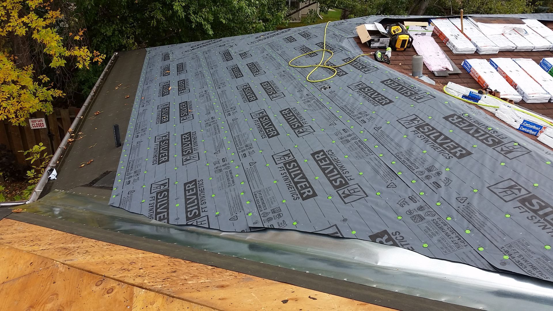 Roof Valley Showing Ice and Water Protection with Metal Liner in Norman-County-MN