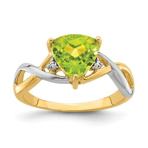 14K Peridot & White Topaz Trillion Ring — Ringgold, GA — The Vault Coin & Jewelry