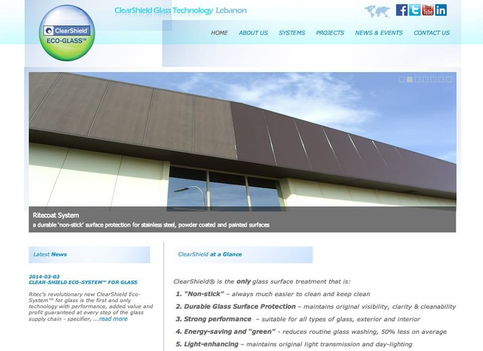 A website with a picture of a building on it