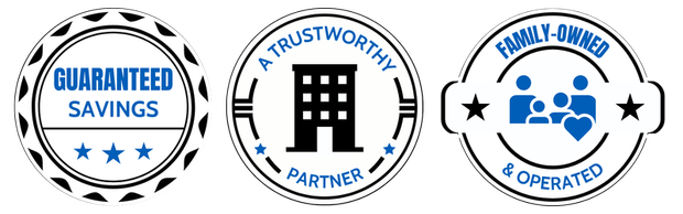 guaranteed savings, a trustworthy partner, family-owned & operated