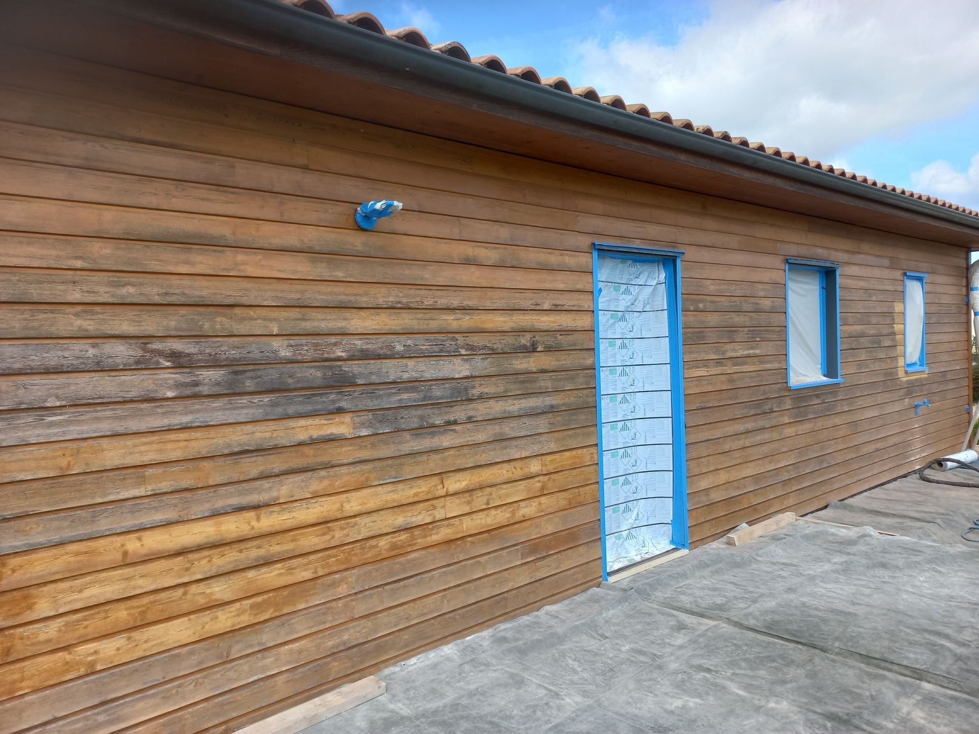 Décapage chalet bois avant