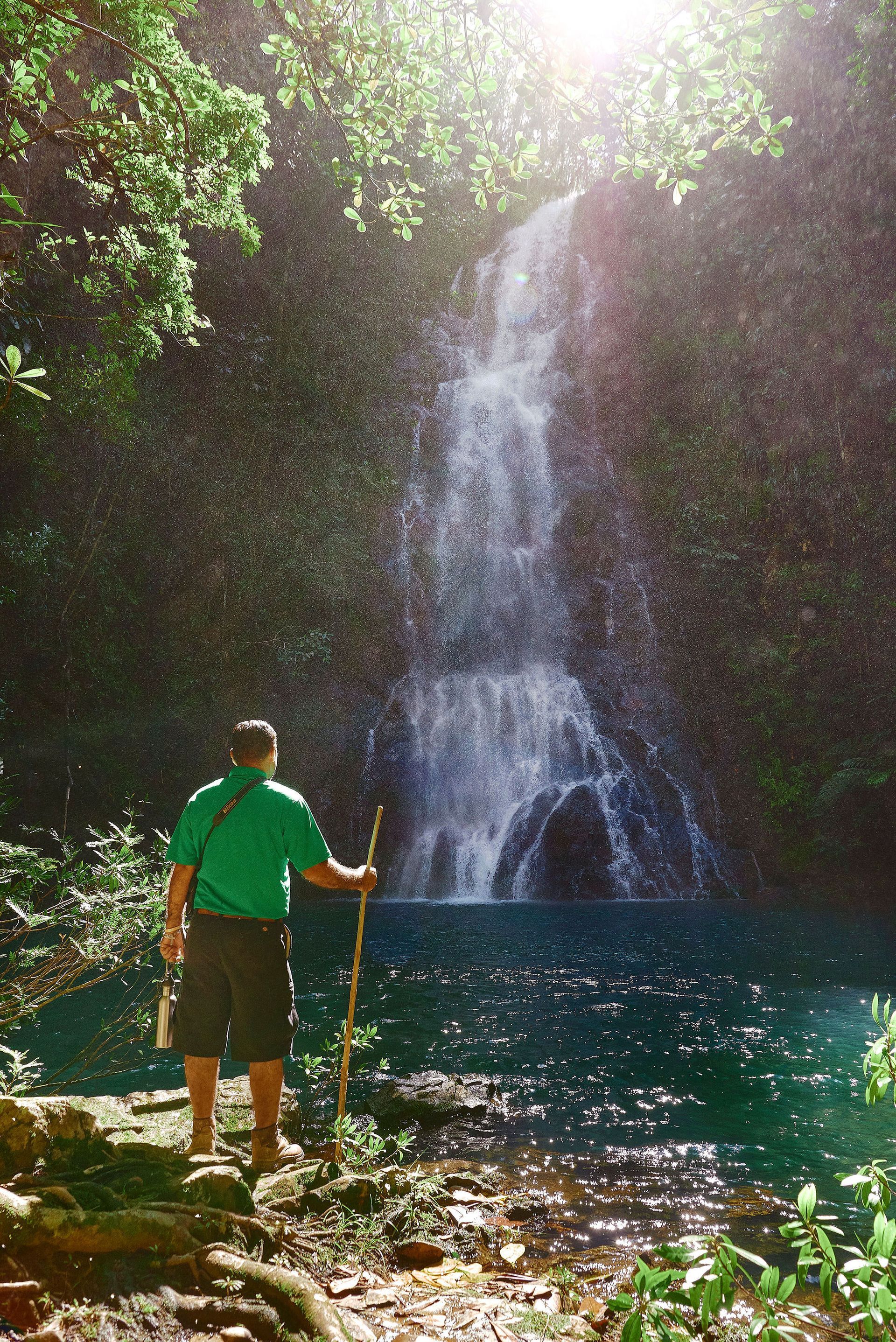 Butterfly falls, cascade, guided hike, property tour, wilderness, forest, jungle, tour, waterfall, private waterfall