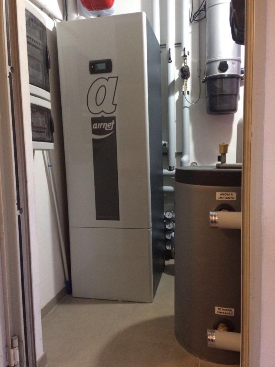 impianto geotermico con caldaia