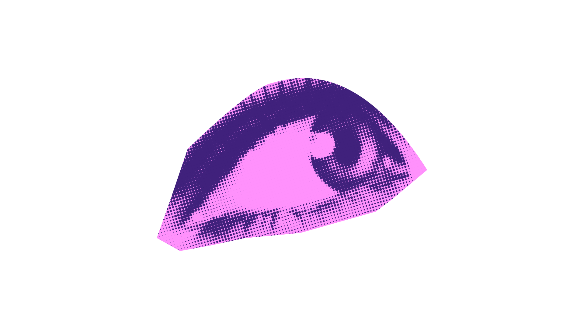 ein lila und rosa Bild eines menschlichen Auges